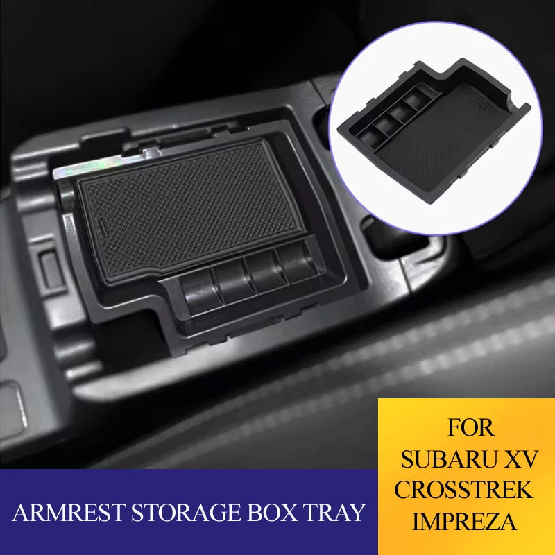 Car Central Armrest Storage Box For Subaru XV Crosstrek 2012-2017 for Subaru Impreza 2012-2016 Container tray Accessories