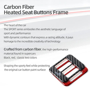 Carbon Fiber For Subaru BRZ/Toyota GR86 2013-2020 Center Console Seat Heating Trim Sticker Tuning Decor Car Interior Accessories