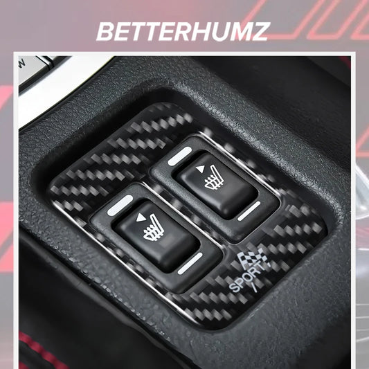 Carbon Fiber For Subaru BRZ/Toyota GR86 2013-2020 Center Console Seat Heating Trim Sticker Tuning Decor Car Interior Accessories