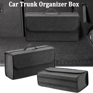 1PC Large Anti Slip Compartment Boot Storage Organizer Tool Car Storage Bag Car Trunk Organizer Soft Felt Box Accessories