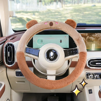Capybara Plush Car Steering Wheel Cover
